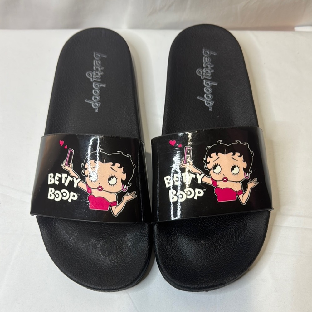 Betty Boop Black Kids Slides
